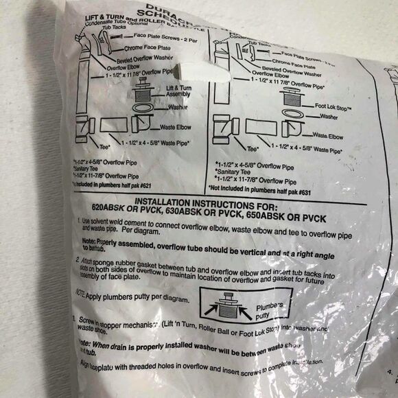 Roller Ball Schedule 40 Bath Tub Drain Keeney New - Picture 3 of 4